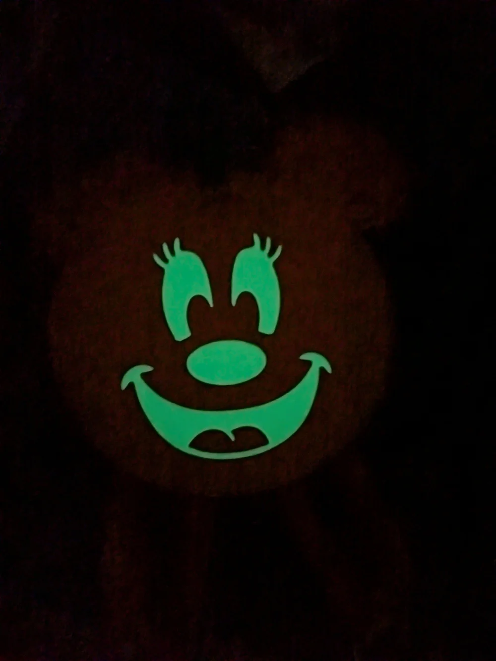 Disney Loungefly Glow In The Dark Backpack Purse Orange Pumpkin Minnie Mouse